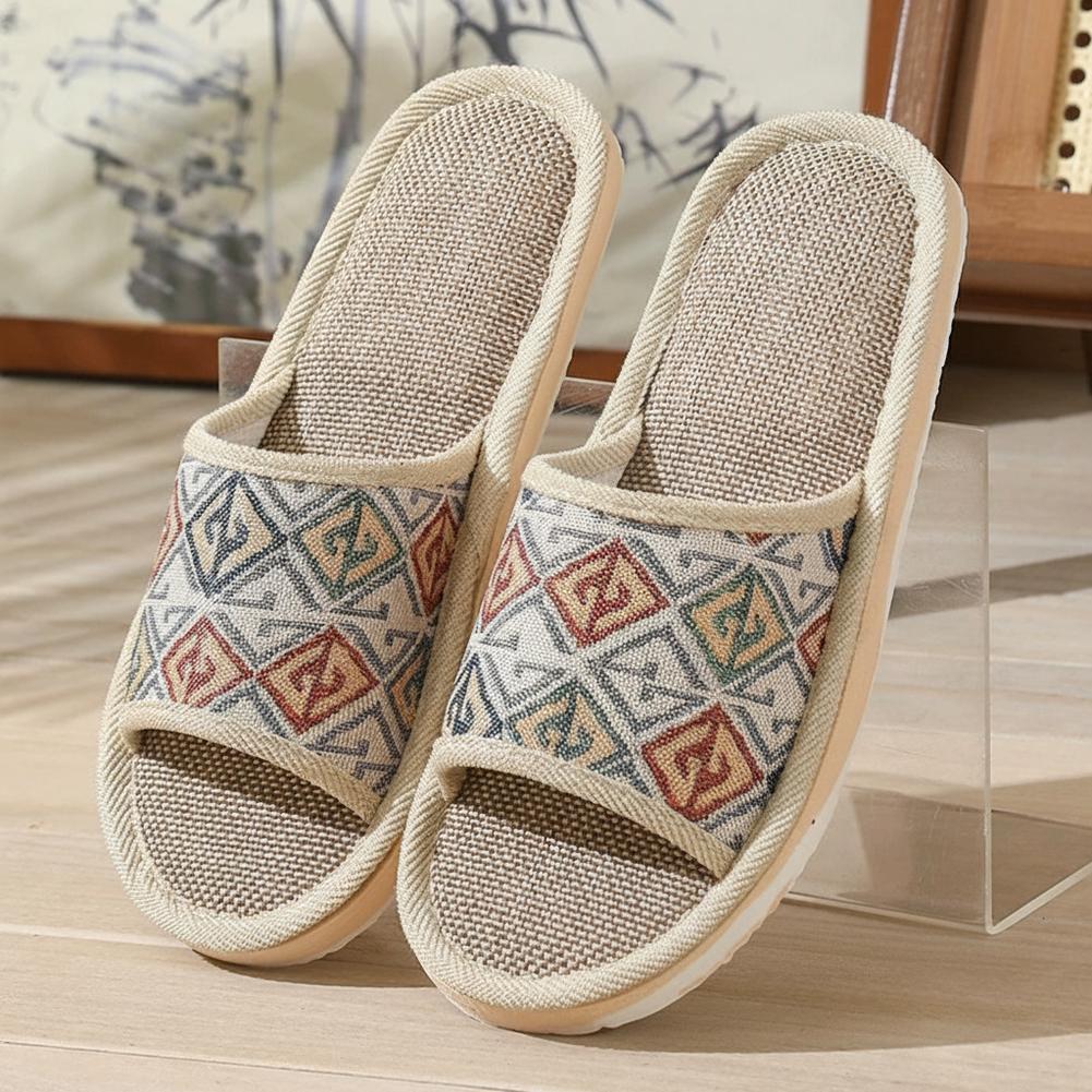 Men'S Shoes Non Slip - Chaussons en lin quatre saisons pour