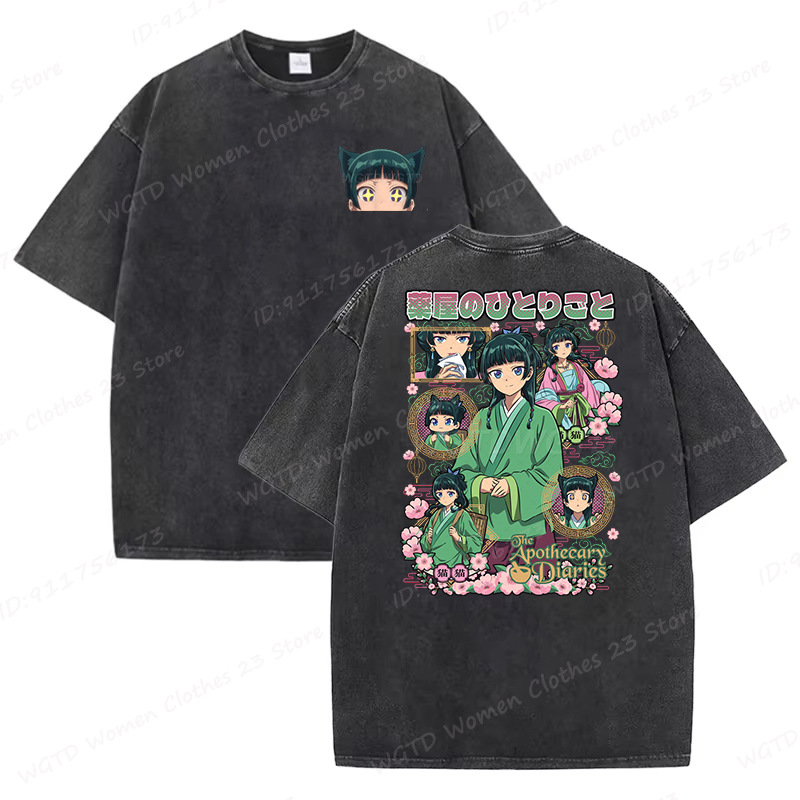 Men'S Shoes For Crews - T-shirt imprimé délavé The Apothecary Diaries