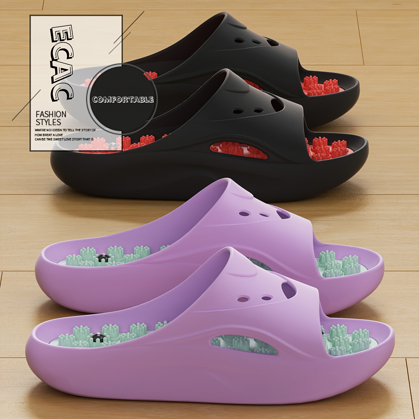 Men'S Shoes Non Slip - Chaussons de massage EVA pour femmes