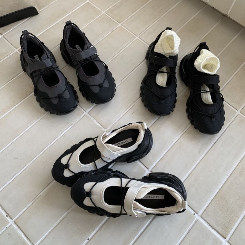 Men'S Shoes With Velcro - Chaussures Mary Jane sportives à plateforme