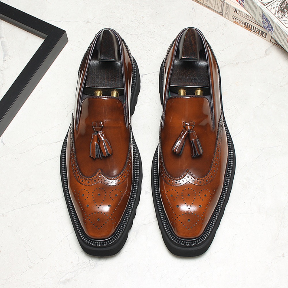 Men Shoes Eu To Us Size - Chaussures en cuir décontractées pour hommes,