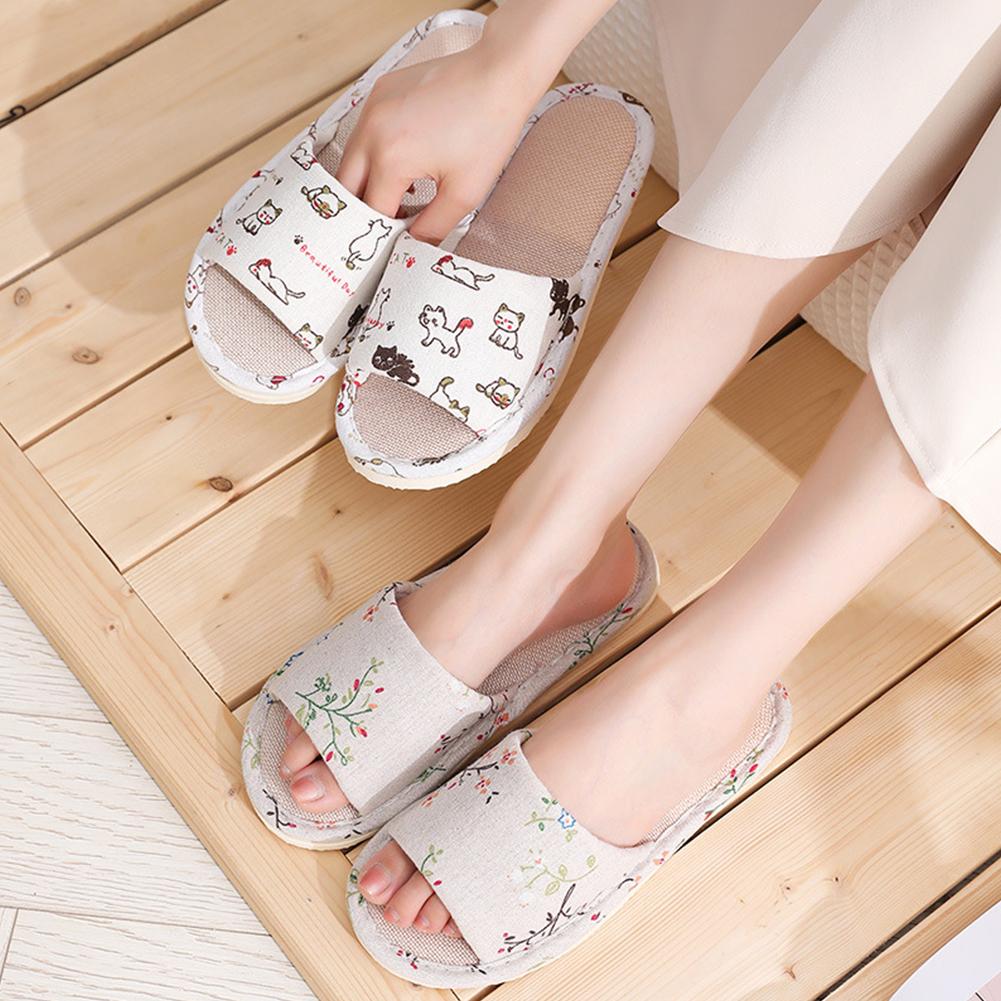 Men Shoes On Sale - Pantoufles en lin pour femmes, pantoufles