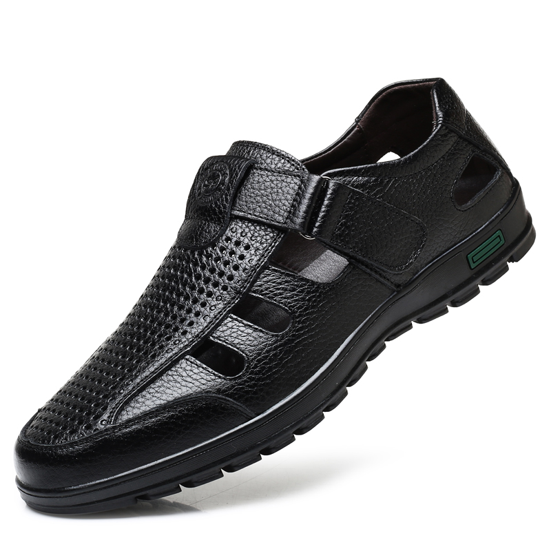 Men Shoes Eu To Us Size - Sandales en cuir véritable pour hommes,