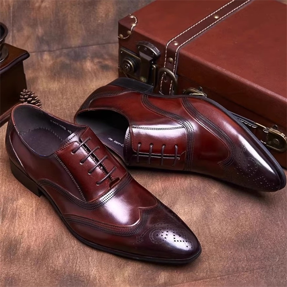 Men Shoes Formal - Chaussures britanniques en cuir véritable pour