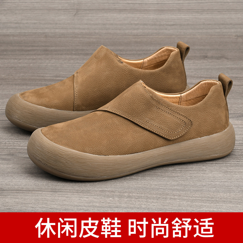 Men'S Shoes With Velcro - Mocassins décontractés pour hommes 2026, nouvelle