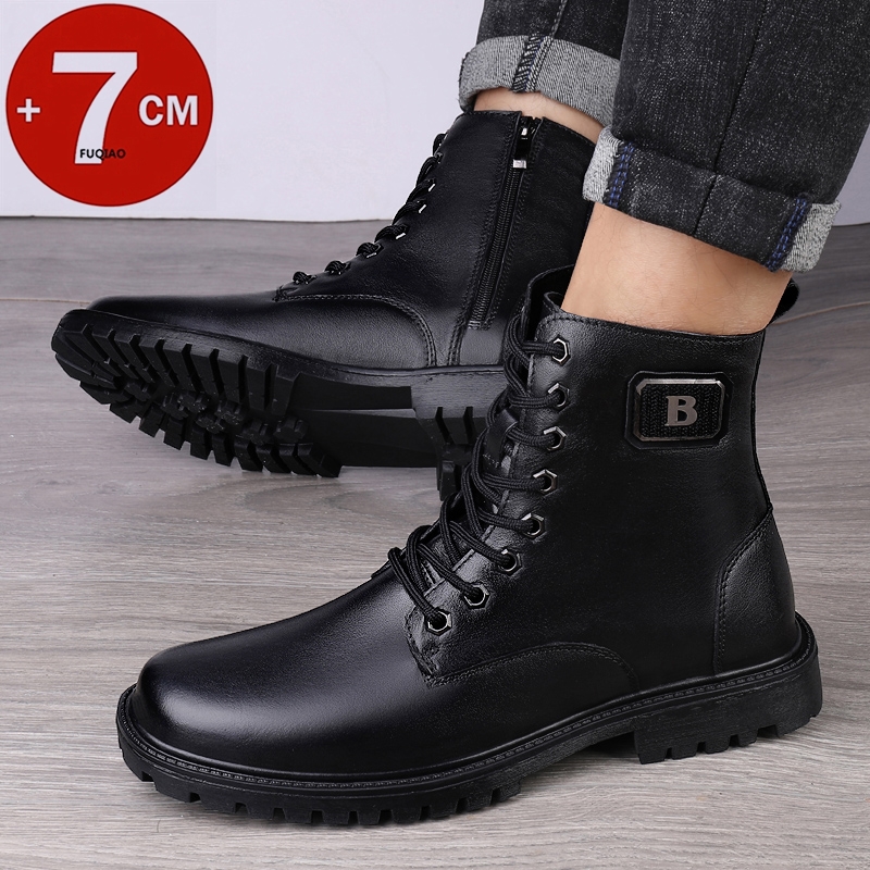 Bottines rehaussantes en cuir  - Men Shoes Formal avis et prix