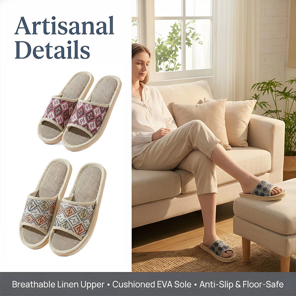 Chaussons en lin quatre saison - Men'S Shoes Non Slip avis et prix