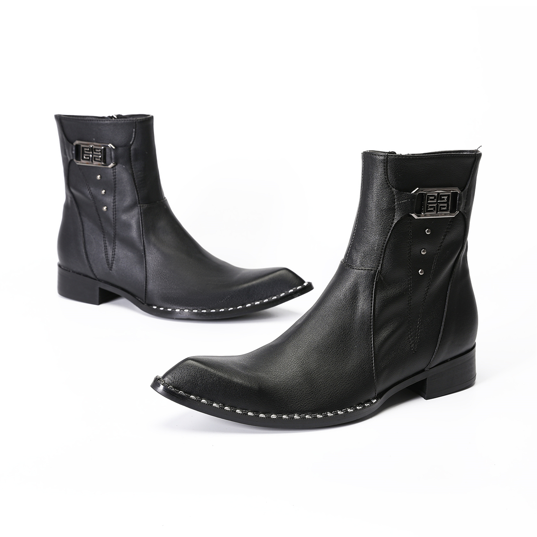 Bottines en cuir véritable à b - Men Shoes Formal avis et prix