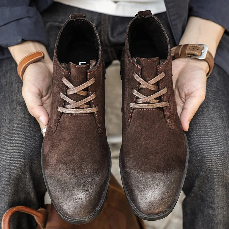 Bottines en daim de vache fait - Men'S Shoes Zipper avis et prix