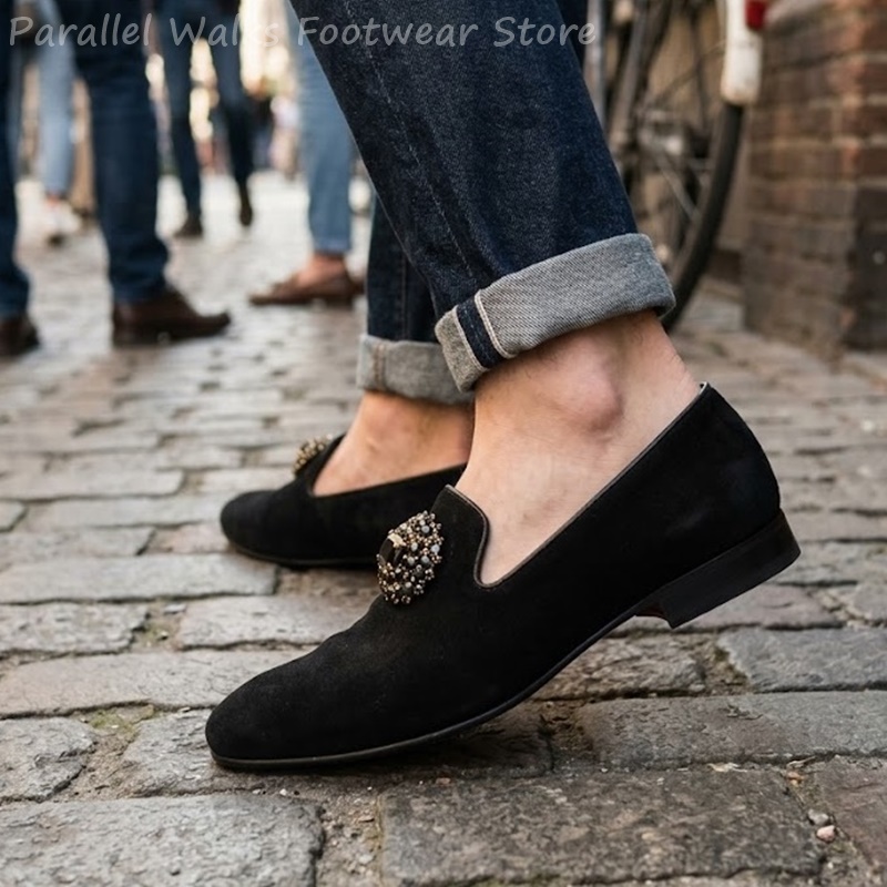Mocassins en daim pour hommes, - Men Shoes Formal avis et prix