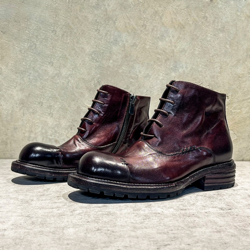 Bottes montantes en cuir de ch - Men'S Shoes Zipper avis et prix