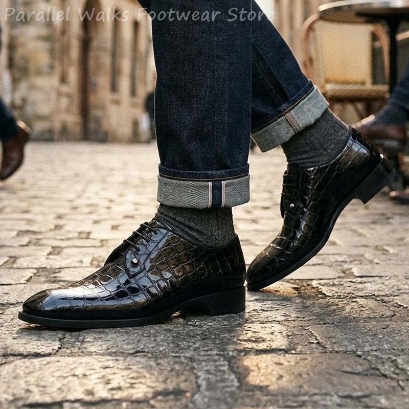 Chaussures Oxford en cuir vern - Men Shoes Formal avis et prix