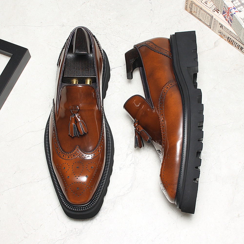 Chaussures en cuir décontracté - Men Shoes Eu To Us Size avis et prix