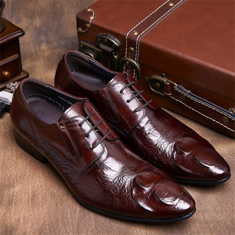 Peau de vache en relief motif  - Men Shoes Formal avis et prix