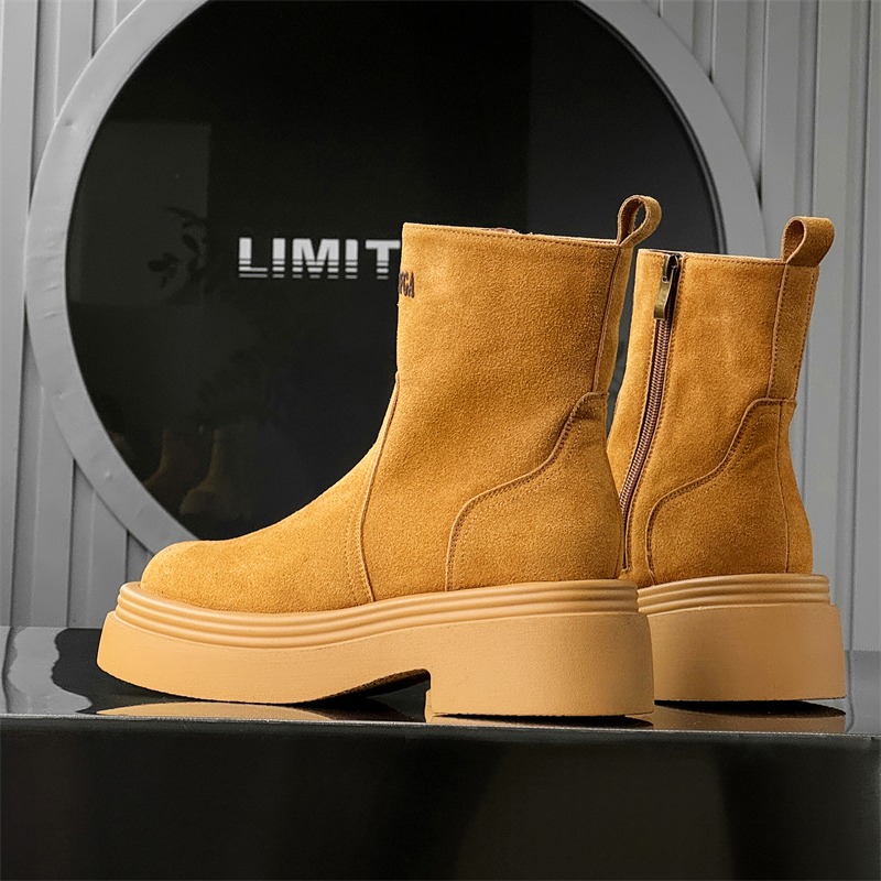 Bottes courtes rétro d'hiver p - Men'S Shoes Zipper avis et prix