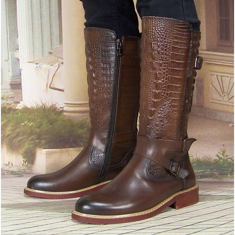 Bottes d'équitation western po - Men'S Shoes Zipper avis et prix